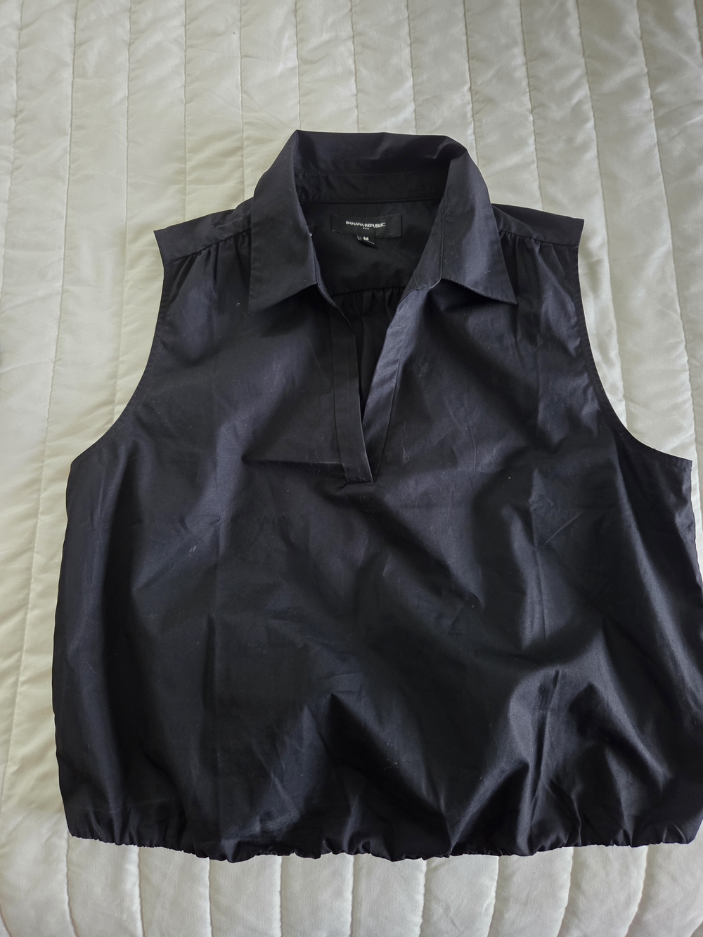 Banana Republic Black Sleeveless Collared Camisole